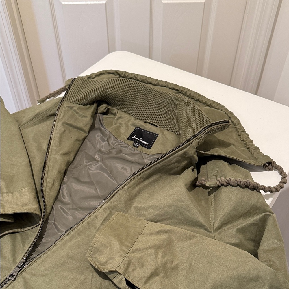 Anorak High Double Collar Full Zip Outdoor Autumn Warm Rain/Wind Boyfriend Fit M - Picture 5 of 13